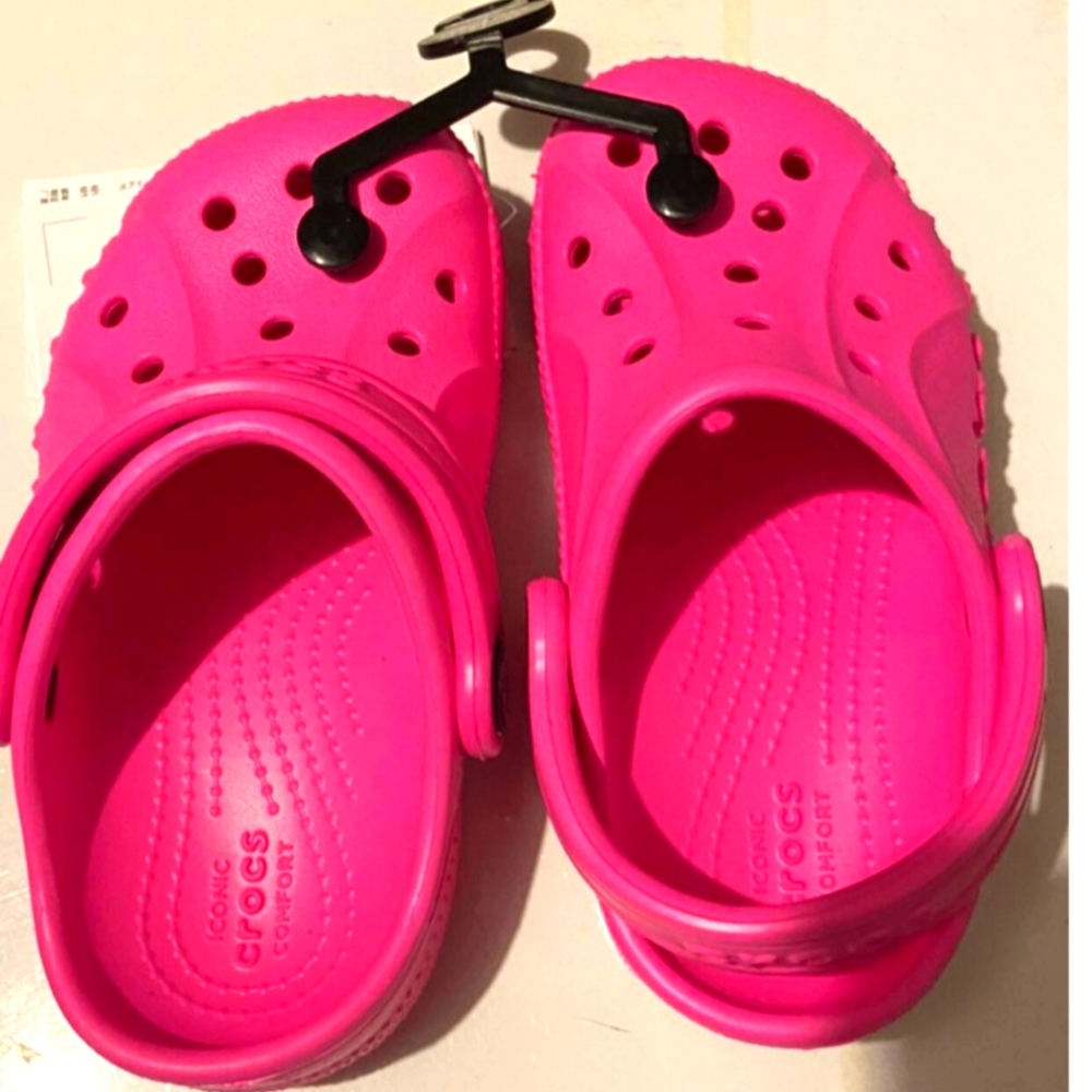 NWT Hot Pink Crocs youth size 13